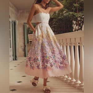 Zimmermann Jude Scallop Midi Dress